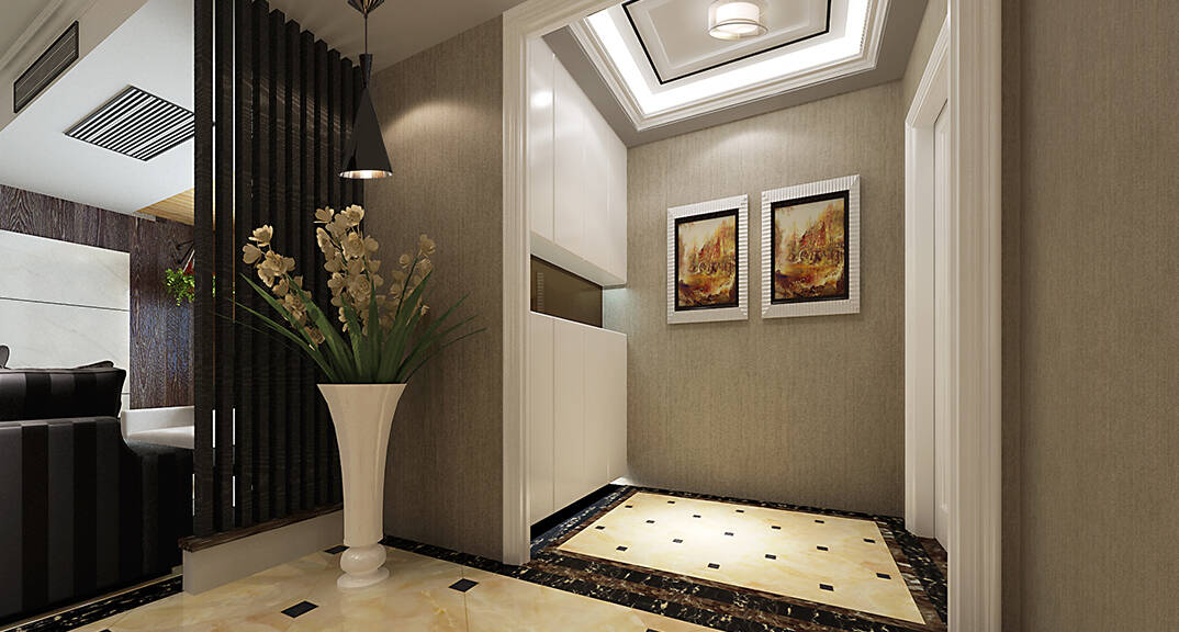 海尔·鼎世华府133㎡三室一厅客厅电视墙新简约气概月博效果图