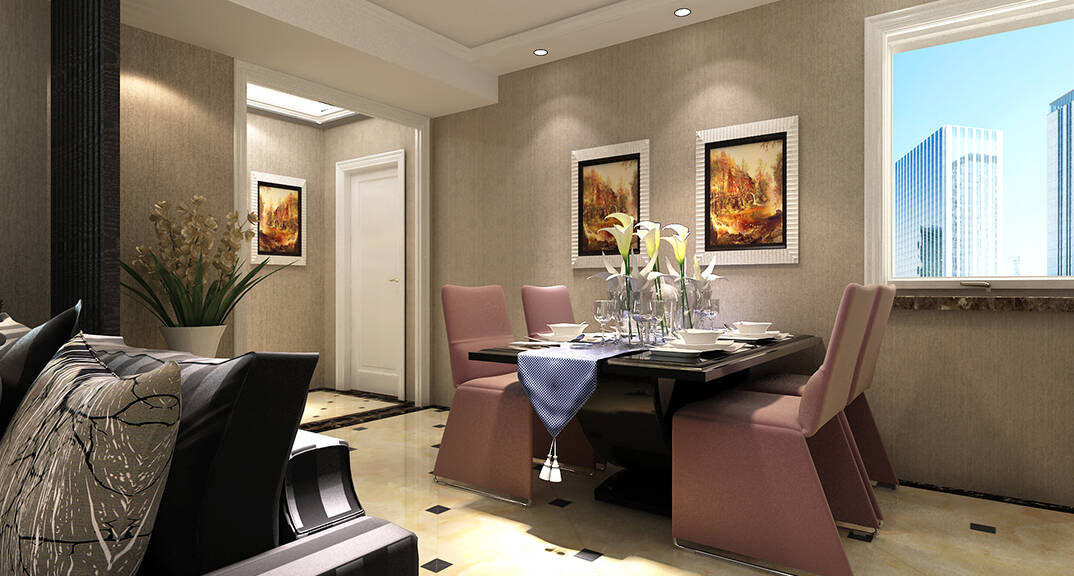 海尔·鼎世华府133㎡三室一厅餐厅新简约气概月博案例