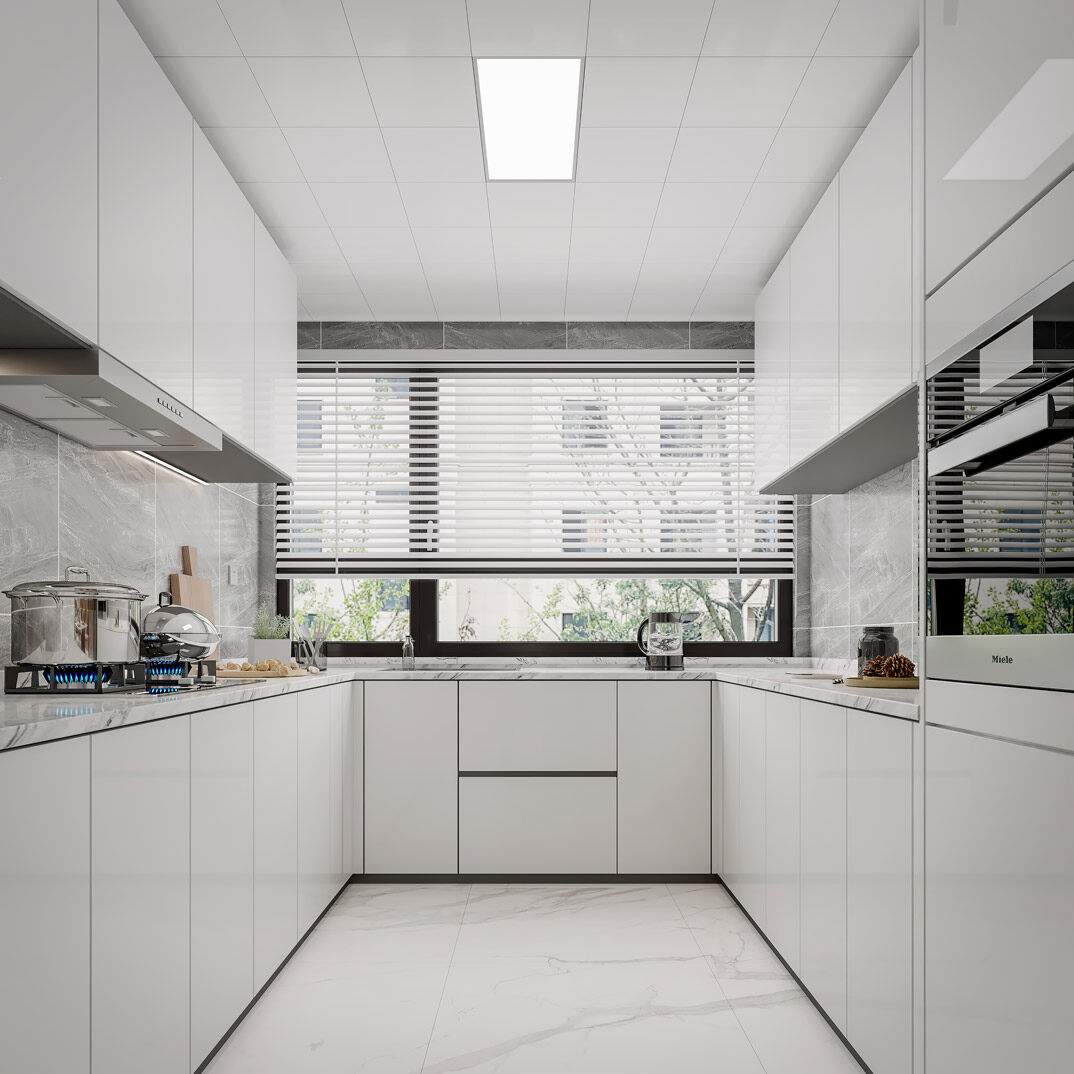 国际公馆145㎡四室三厅现代气概厨房月博效果图