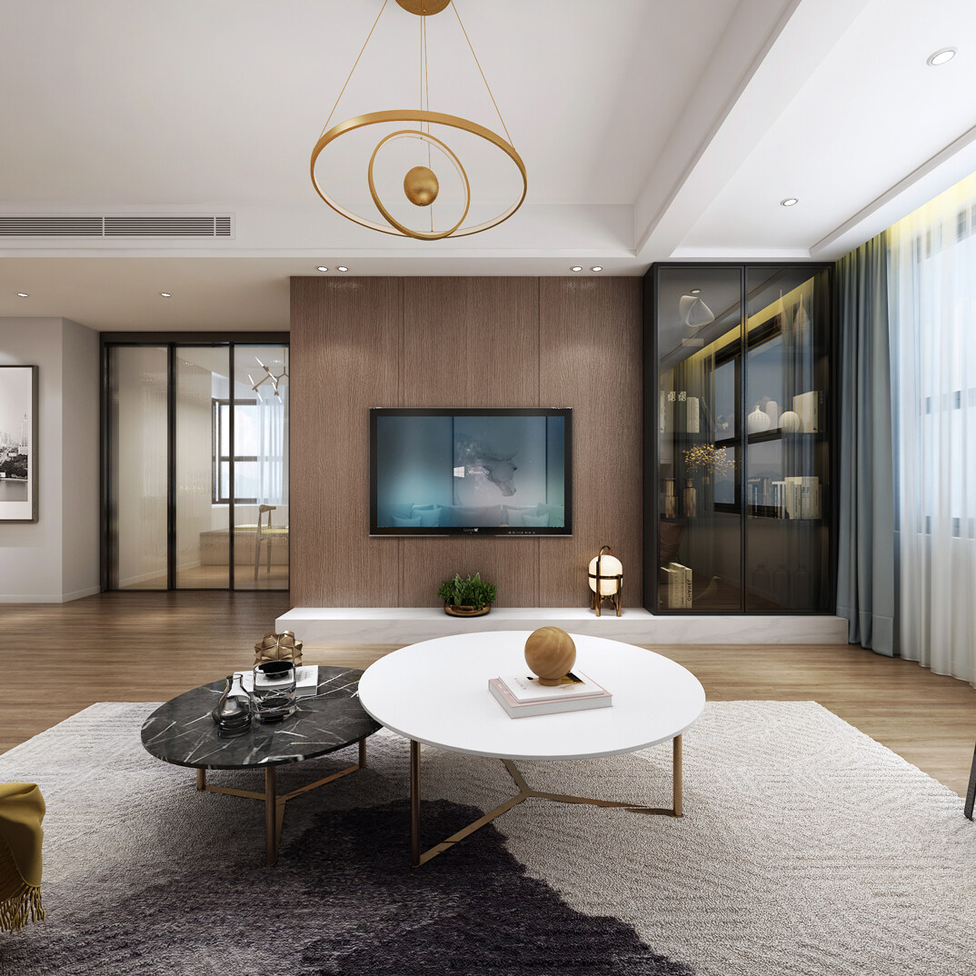 泰成·玲珑郡120㎡三室两厅客厅现代美式气概月博案例效果图-详细.jpg