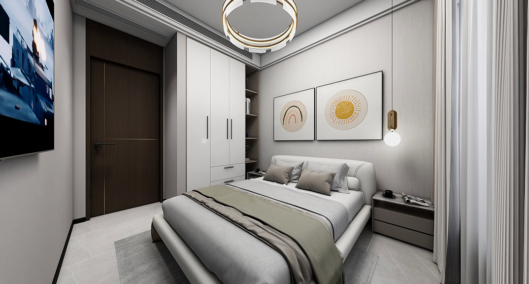 昆仑府150㎡叠拼上叠卧室现代轻奢气概月博案例效果图.jpg