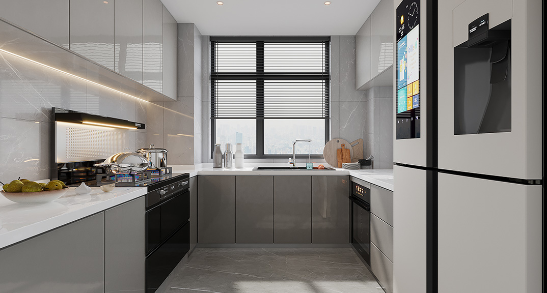 海韵广场200㎡四室两厅厨房现代气概月博案例效果图.jpg