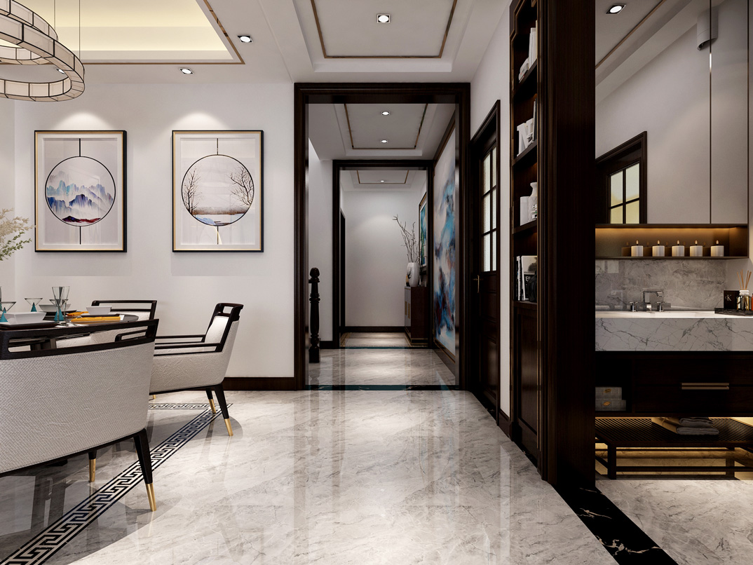 安乐名筑190㎡四室两厅走廊新中式气概月博案例效果图1-详细.jpg